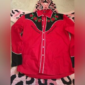 Coofandy Western Roses Shirt Size Small